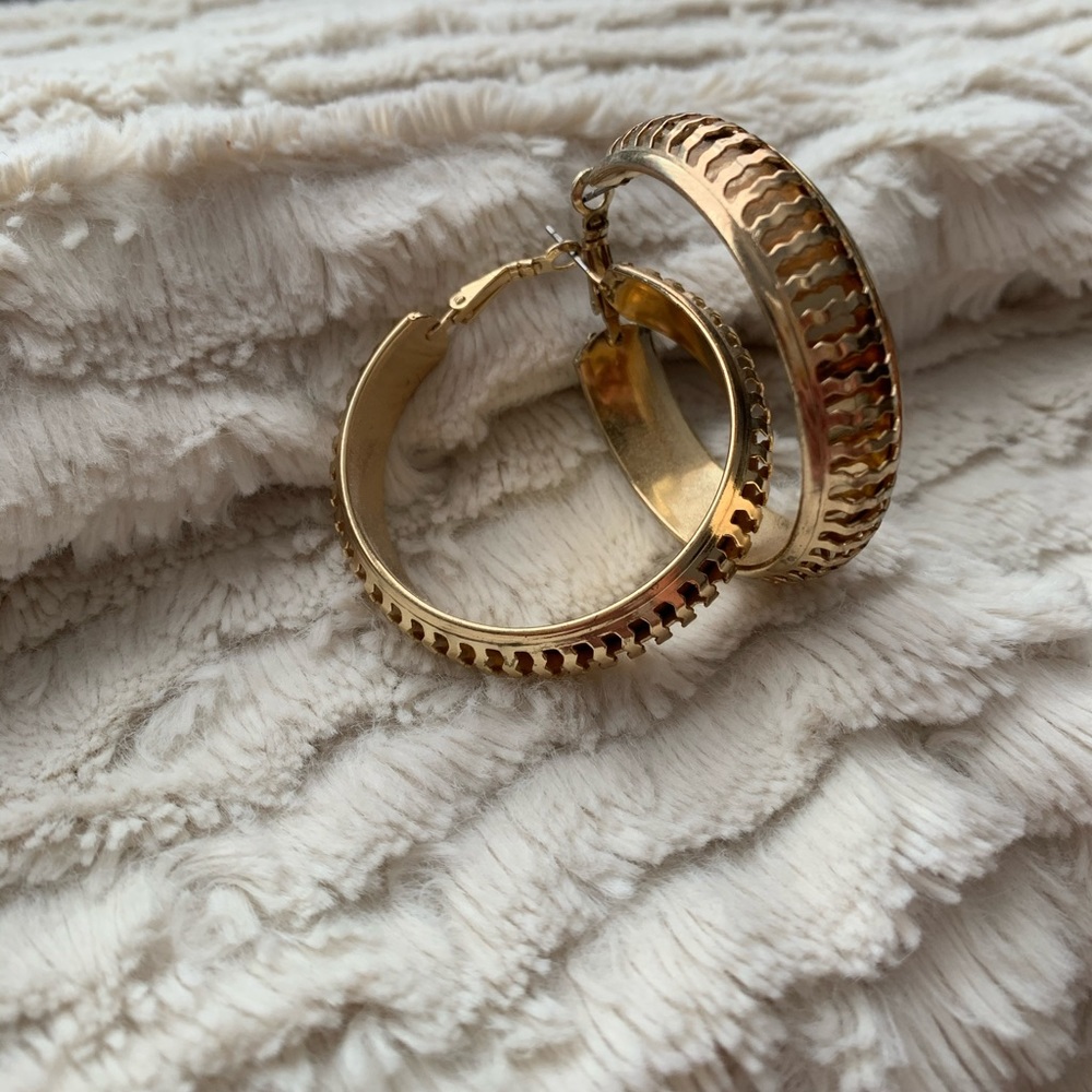 Gold hoop earrings
